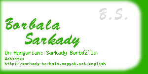 borbala sarkady business card